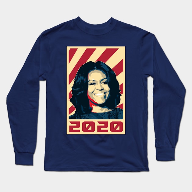 Michelle Obama 2020 Long Sleeve T-Shirt by Nerd_art